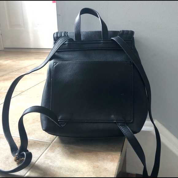 ALDO Faux Leather Backpack (Black and Gold) - Picture 2 of 3